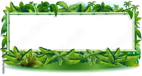 Bambù Giungla Vegetazione Sfondo-Jungle Bamboo Background-Vector