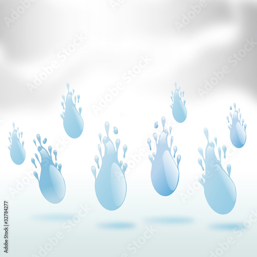 Rain and storm 3d # Vector