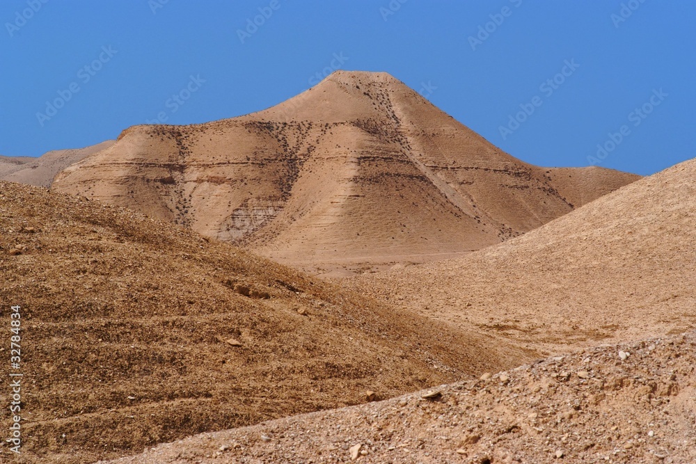 Scenic mountain in stone desert near the Dead Sea