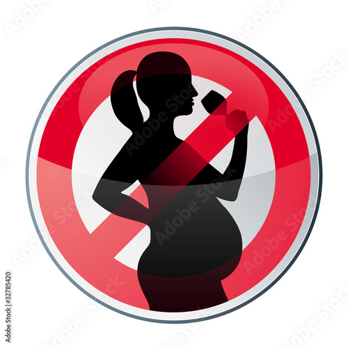 interdit aux femmes enceintes de boire de l'alcool photo