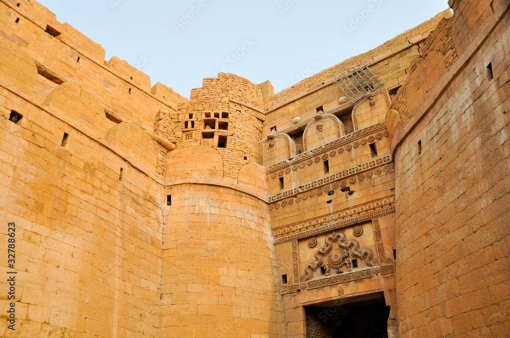 Gate of the wall of Jaisalmer palace