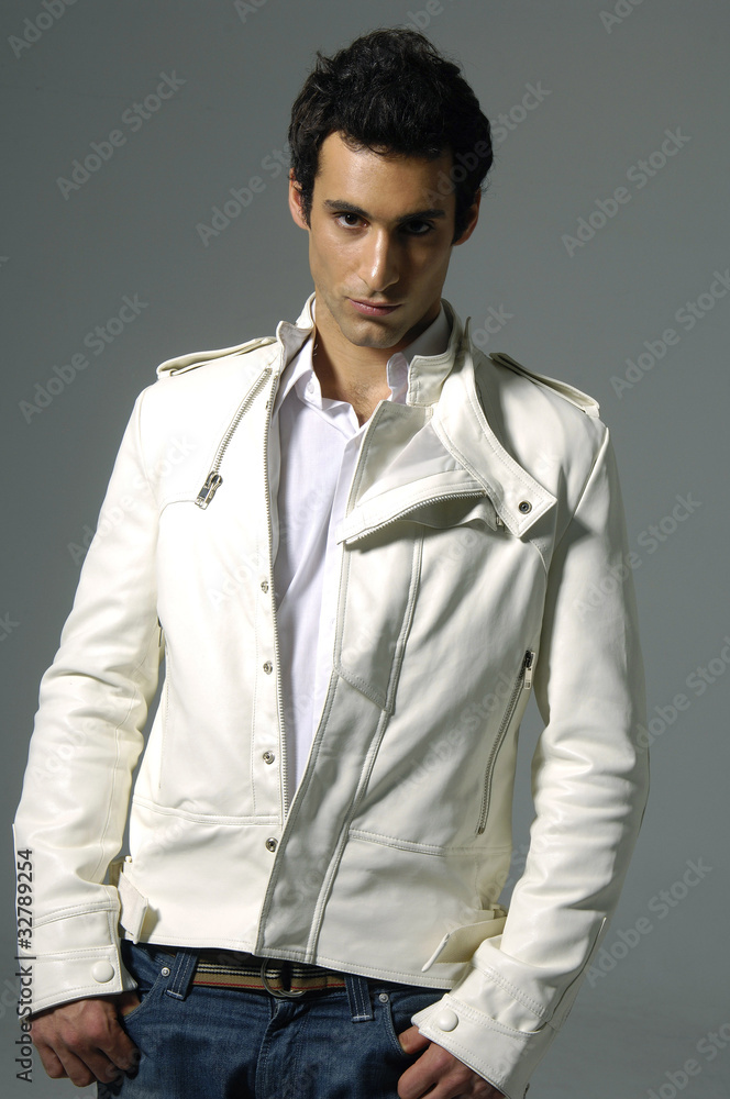 Close up Portrait of a casual young satisfied man Close up Portrait of a casual young satisfied man