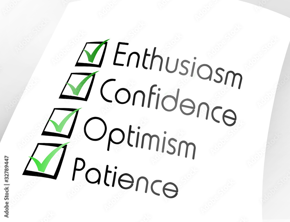 Obraz premium Characteristics of a good enterprising