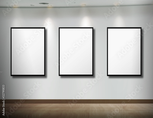 frames on white wall photo