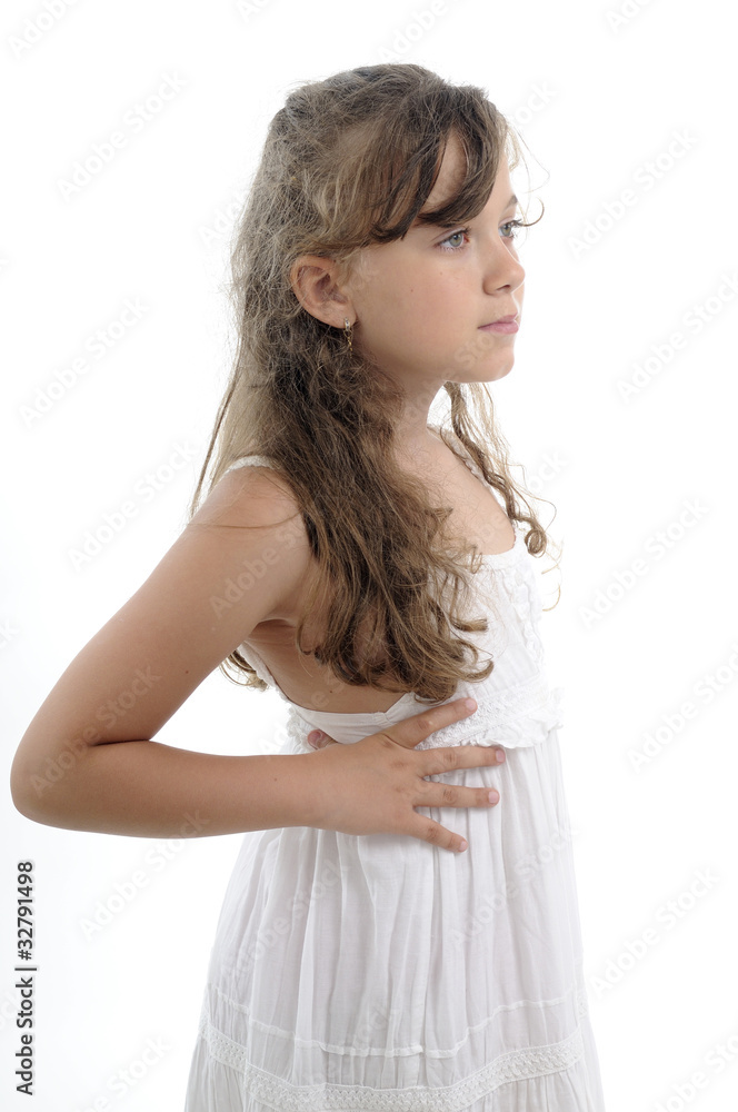 profile of beautiful girl posing in studio profile of beautiful girl posing in studio