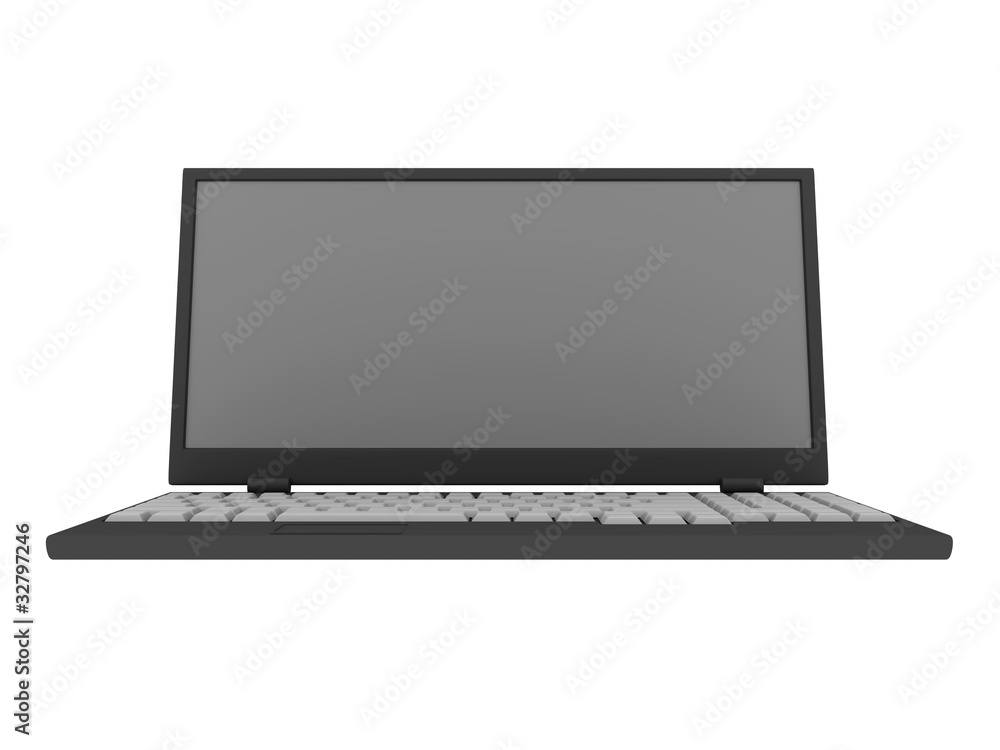 Laptop isolated on white, clipping path included Laptop isolated on white, clipping path included