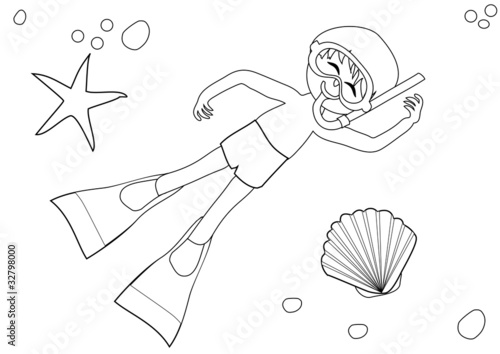 Coloring book - at the beach