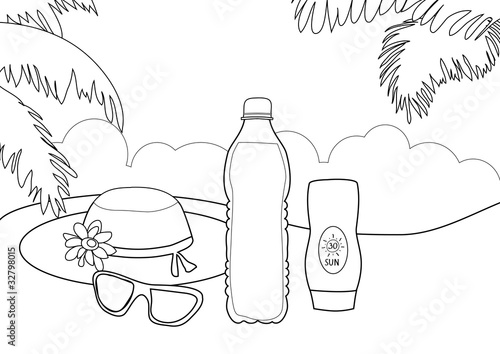 Coloring book - at the beach