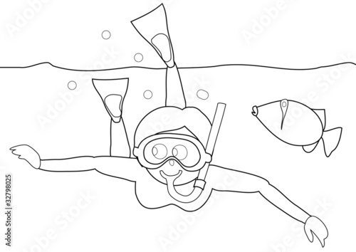 Coloring book - at the beach