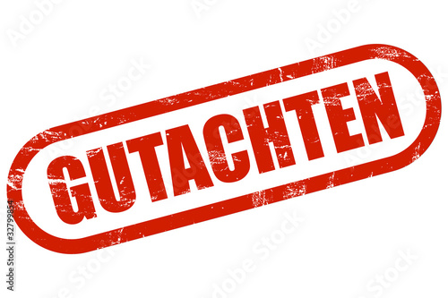Grunge Stempel rot GUTACHTEN