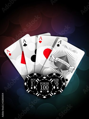 Poker chips and cards