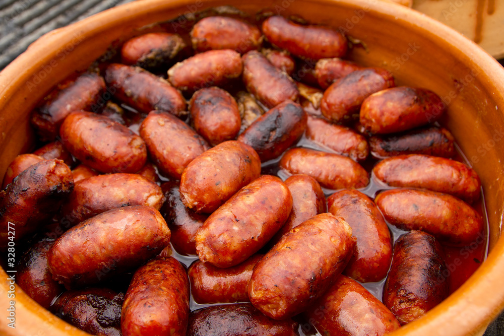 chorizo red sausage Spanish unhealthy food chorizo red sausage Spanish unhealthy food
