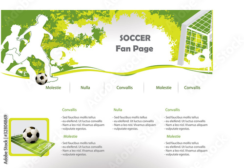 Soccer web site design template