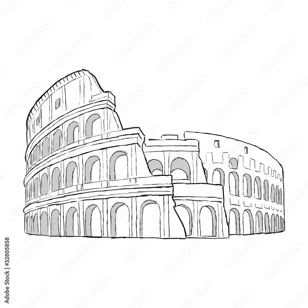 Obraz premium zeichnung colloseum 2