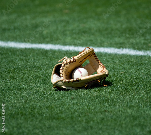Photography baseball and glove