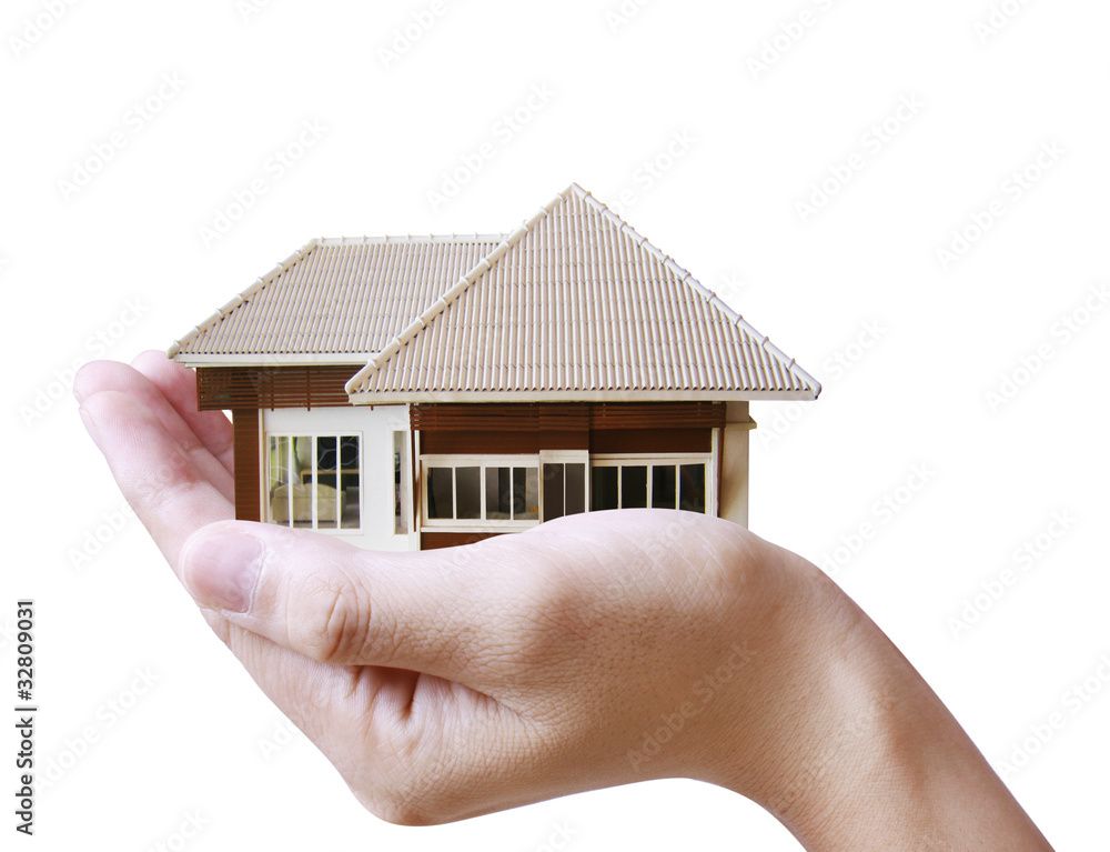 house in human hands
