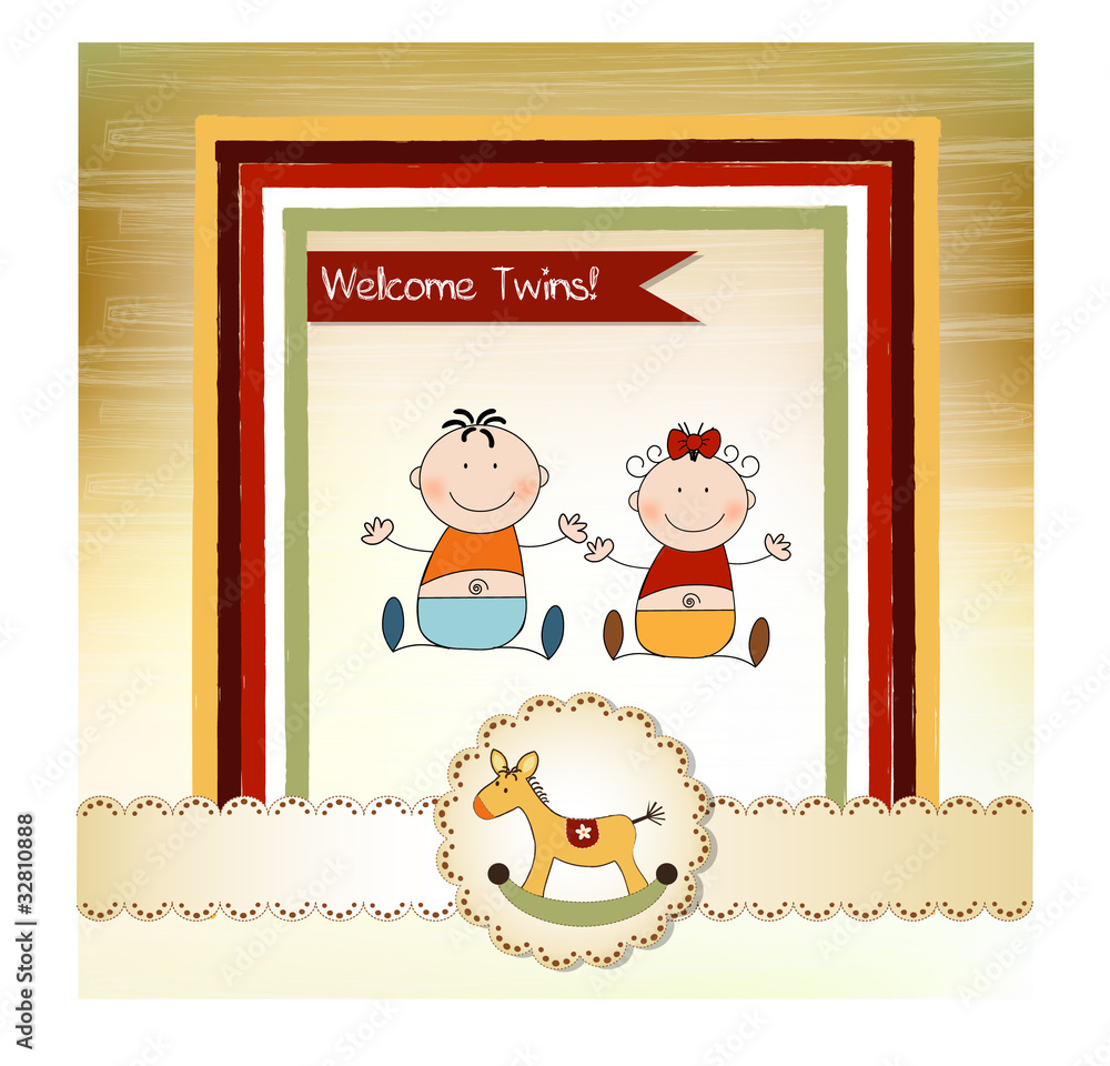 Fototapeta premium new baby invitation