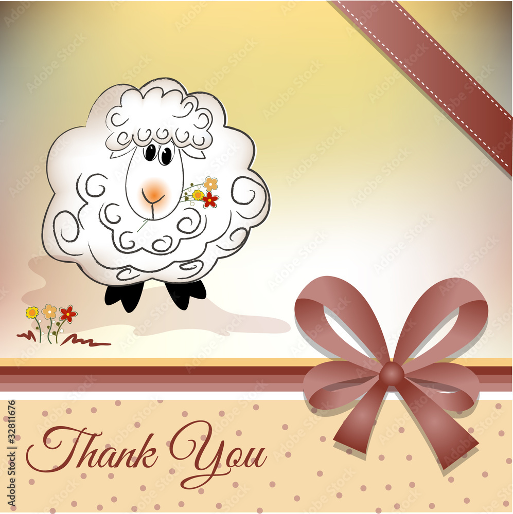 Naklejka premium thank you greeting card