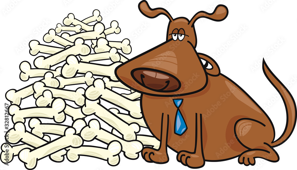 dog with many bones Stock Vector | Adobe Stock