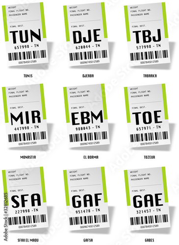Airport tag bags - Tunisie