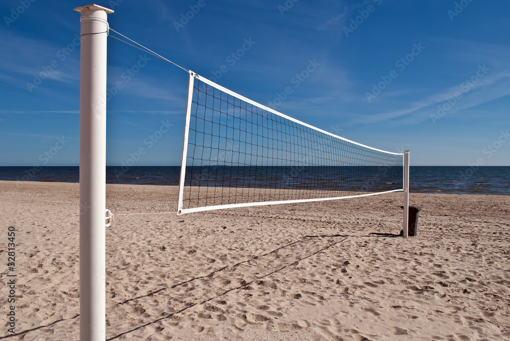 Beachvolleyballnetz am Strand