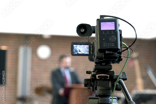 Wallpaper Mural Broadcasting camera on conference meeting Torontodigital.ca