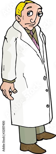 Cartoon of Sad lab man