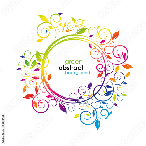 Green generation background rainbow # Vector