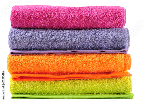 Bath towels. Isolated