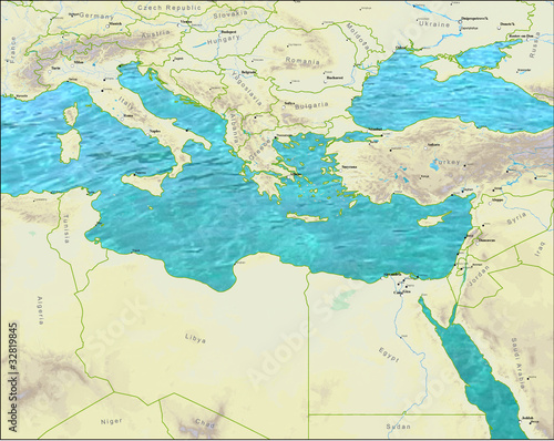 map mediterraneo