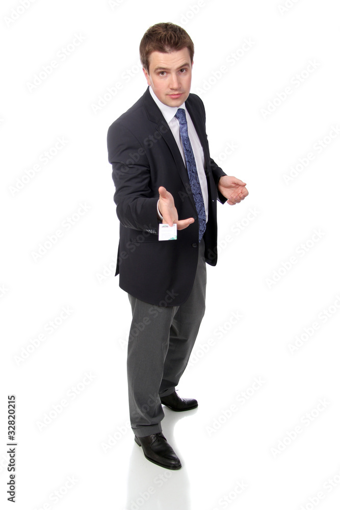 business man wearing dark suit, isolated over white background business man wearing dark suit, isolated over white background