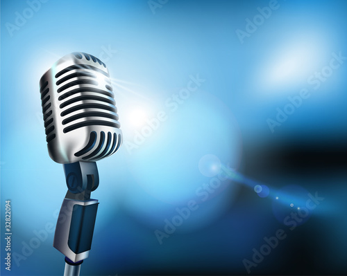 Microphone. Vector illustration.