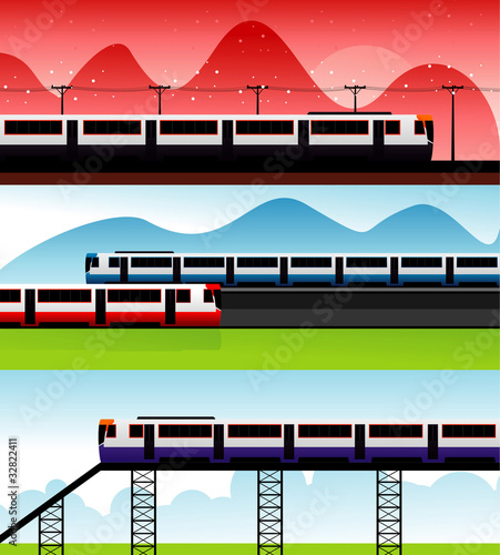 rainway metro vector illustration photo