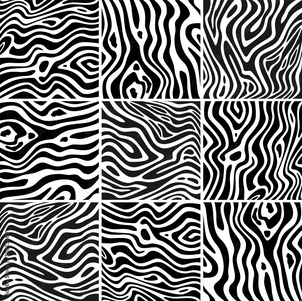 Set zebra texture black and white Set zebra texture black and white