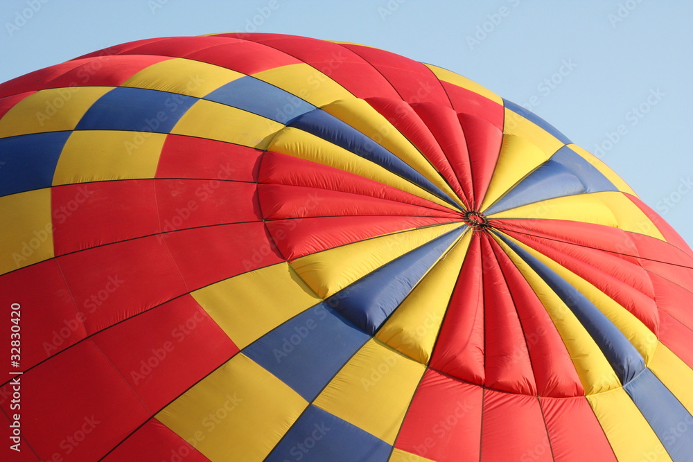 Fototapeta premium Inflating hot air balloon
