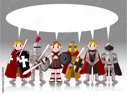 cartoon knight card