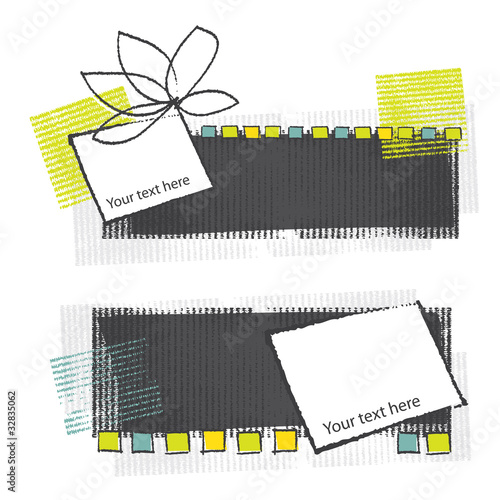 Banner - grunge structure elements (vector)