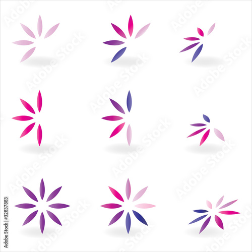 logo elements pink flower