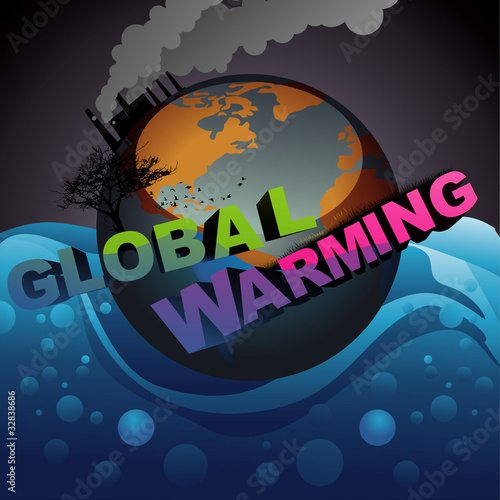 calentamiento global en vector