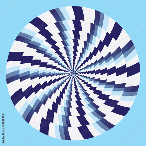 hypnotic circles blue white