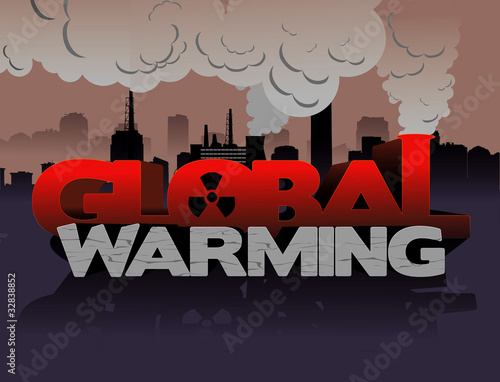 calentamiento global en vector