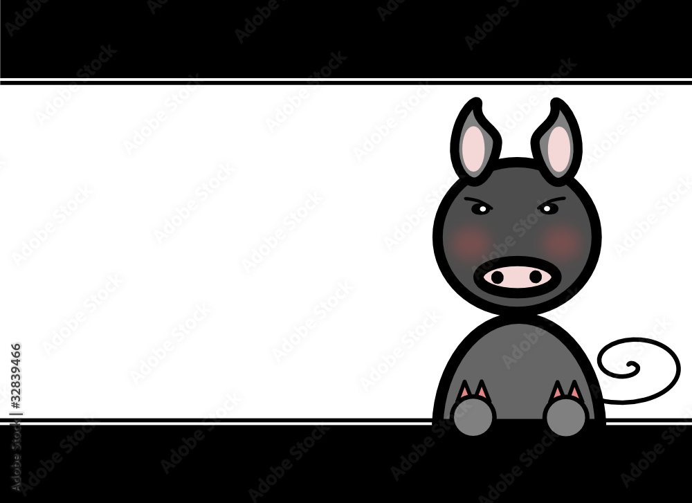黒豚のイラスト 黒豚のイラスト