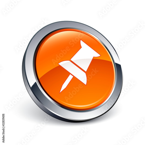 icône bouton internet punaise