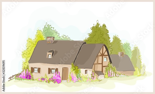 Vector illustration little  house.
