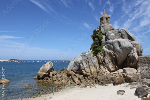 rocher de la Sentinelle à Port-Blanc,Penvénan,Buguélès,bretagne photo
