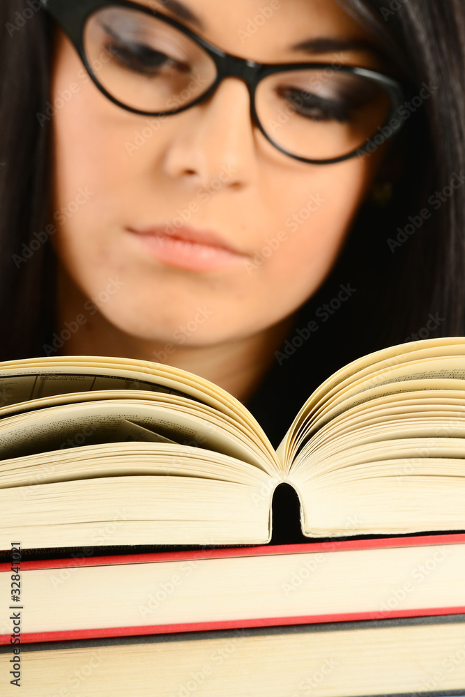 Young woman with books Young woman with books