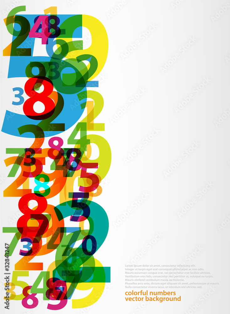Abstract letters numbers