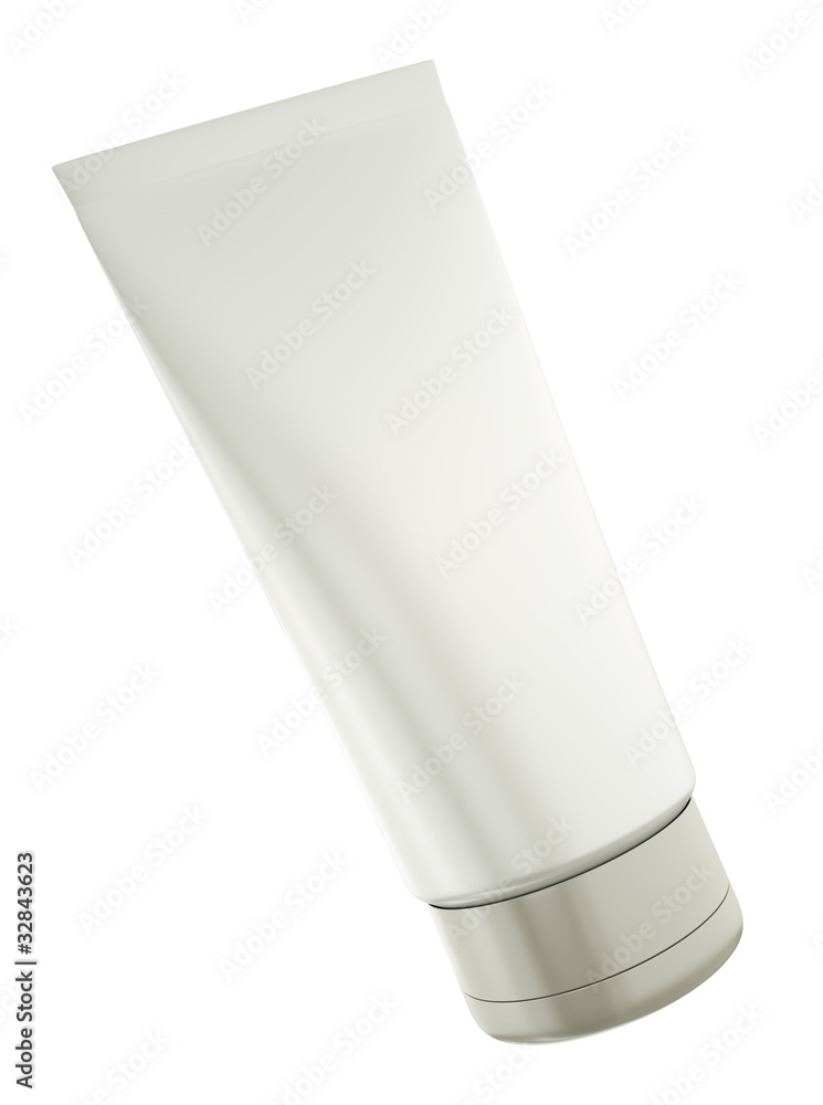 Blank tube isolated on white background. 3D render. Blank tube isolated on white background. 3D render.