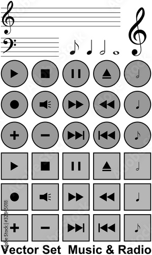 Vektor Set Musik & Radio