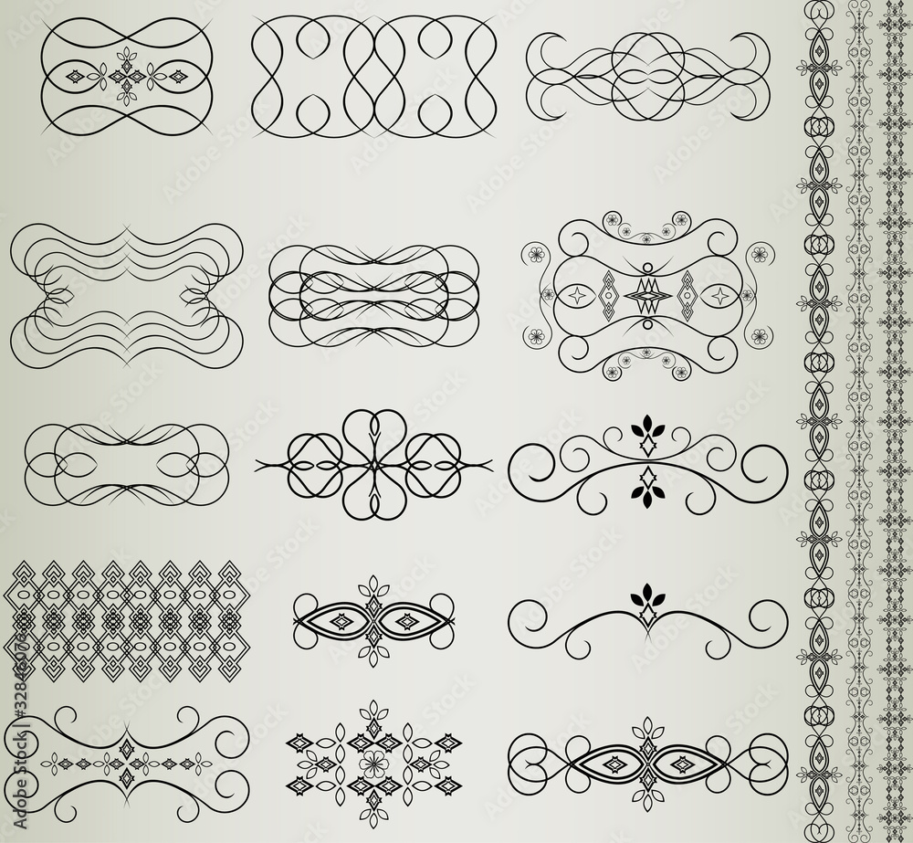 Abstract design elements ,borders vector set Abstract design elements ,borders vector set